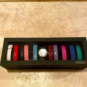 Ecclissi watch with Ecclisse case and 10 watch bands